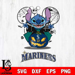 Seattle Mariners Stitch Horror Halloween Svg Eps Dxf Png File, Digital Download, Instant Download