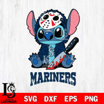 Seattle Mariners Stitch Jason Voorhees Svg Eps Dxf Png File, MLB svg, Digital Download, Instant Download