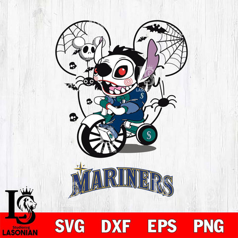 Seattle Mariners Stitch Jigsaws Halloween Svg Eps Dxf Png File, Digital Download, Instant Download