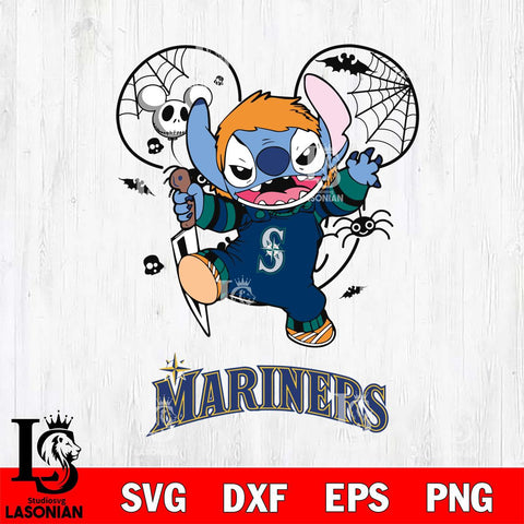 Seattle Mariners Stitch Michael Halloween Svg Eps Dxf Png File, Digital Download, Instant Download