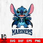 Seattle Mariners Stitch Vampire halloween Svg Eps Dxf Png File, MLB svg, Digital Download, Instant Download