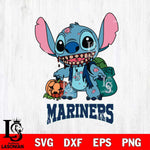 Seattle Mariners Stitch Zombie Svg Eps Dxf Png File, MLB svg, Digital Download, Instant Download