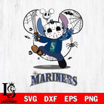 Seattle Mariners Stitch jason voorhees Halloween Svg Eps Dxf Png File, Digital Download, Instant Download