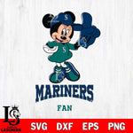 Seattle Mariners #1 Fan Minnie Mouse Svg Eps Dxf Png File, Digital Download, Instant Download