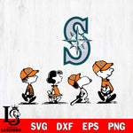 Seattle Mariners snoopy Svg Eps Dxf Png File, Digital Download, Instant Download