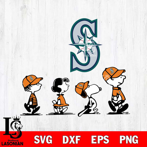 Seattle Mariners snoopy Svg Eps Dxf Png File, Digital Download, Instant Download