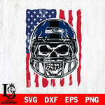 Seattle Seahawks American Skull Helmet Svg Eps Dxf Png File, Digital Download, Instant Download