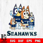 Seattle Seahawks Bluey & Bingo 7 Svg Eps Dxf Png File, NFL svg, Digital Download, Instant Download