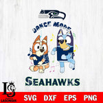 Seattle Seahawks Bluey Bingo Dance Mode Svg Eps Dxf Png File, NFL svg, Digital Download, Instant Download