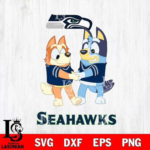 Seattle Seahawks Bluey Chilli Dance Svg Eps Dxf Png File, Digital Download, Instant Download