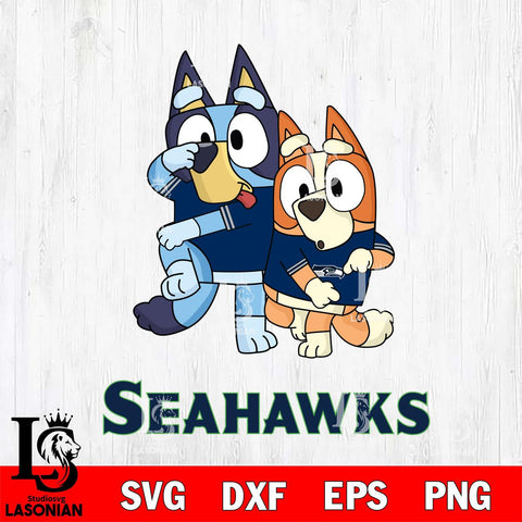 Seattle Seahawks Bluey Chilli Dance Mode Svg Eps Dxf Png File, Digital Download, Instant Download