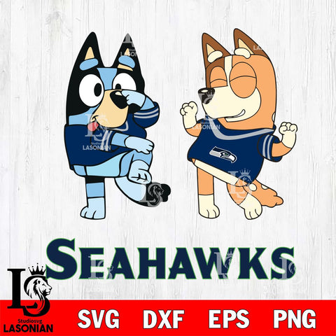 Seattle Seahawks Bluey Chilli Sport Svg Eps Dxf Png File, Digital Download, Instant Download