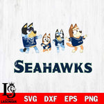 Seattle Seahawks Bluey Dance Mode Squats Svg Eps Dxf Png File, Digital Download, Instant Download