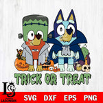 Seattle Seahawks Bluey Halloween Trick or Treat Svg Eps Dxf Png File, Digital Download, Instant Download