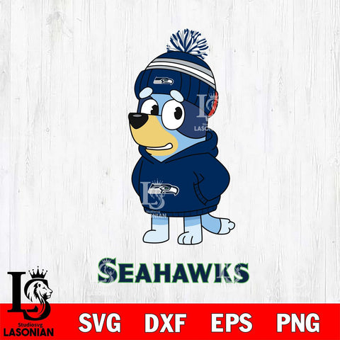 Seattle Seahawks Bluey Hoodie rugby Svg Eps Dxf Png File, Digital Download ,Instant Download, Cricut File