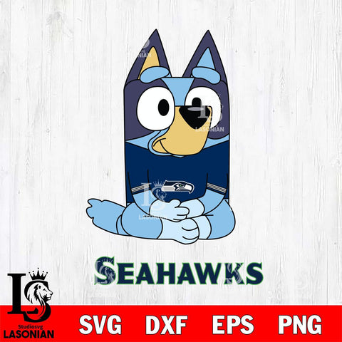 Seattle Seahawks Bluey Styles Football Cricut Files,Bluey Svg file,Digital Download ,Instant Download