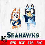 Seattle Seahawks Bluey with Chilli Dance Svg Eps Dxf Png File, Digital Download, Instant Download