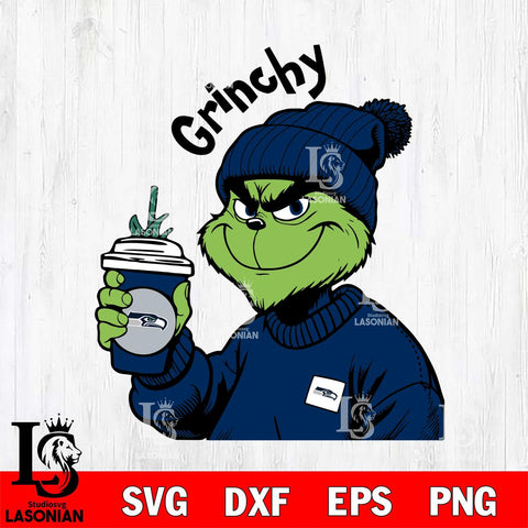 Seattle Seahawks Boujee Grinch 10 Svg Eps Dxf Png File, Digital Download, Instant Download