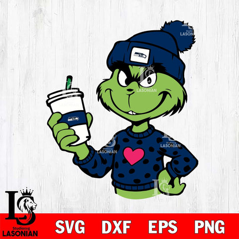 Seattle Seahawks Boujee Grinch 11 Svg Eps Dxf Png File, Digital Download, Instant Download