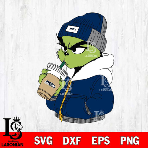 Seattle Seahawks Boujee Grinch 6 Svg Eps Dxf Png File, Digital Download, Instant Download