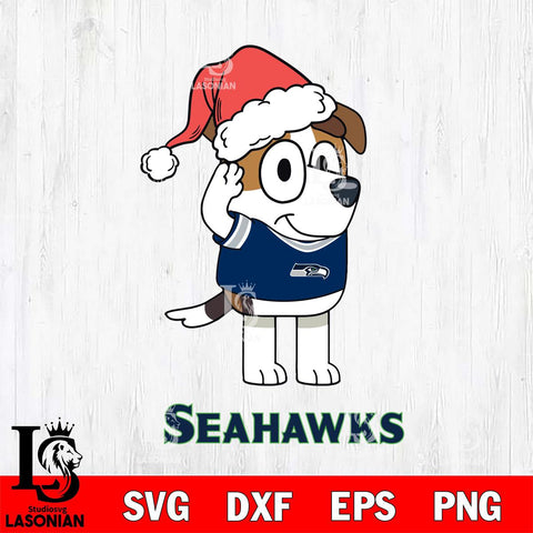 Seattle Seahawks Christmas Bluey Jack Sport Svg Eps Dxf Png File,Cut Svg Files, Digital File, Sublimation