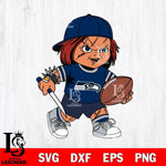 Seattle Seahawks Chucky Horror 10 Svg Eps Dxf Png File, NFL svg, Digital Download, Instant Download