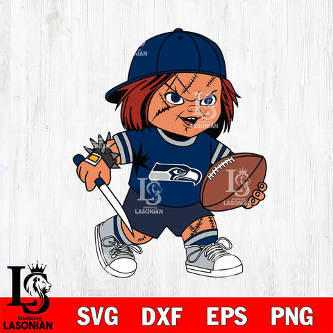 Seattle Seahawks Chucky Horror 10 Svg Eps Dxf Png File, NFL svg, Digital Download, Instant Download