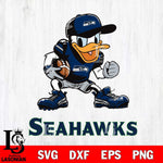 Seattle Seahawks Donal Duck Disney, Svg Eps Dxf Png File, Digital Download