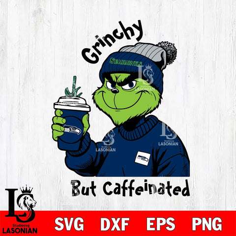 Seattle Seahawks Grinchy But Caffeinated Svg Eps Dxf Png File, Digital Download, Instant Download