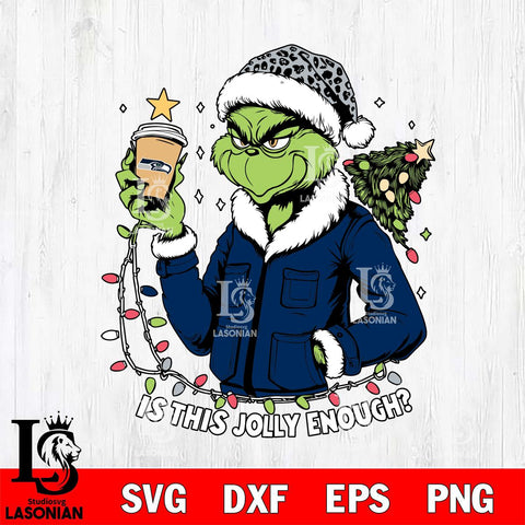 Seattle Seahawks Is This jolly Enough Grinch Svg Eps Dxf Png File, Digital Download, Instant Download