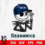 Seattle Seahawks Jack Skellington 3 Halloween Svg Eps Dxf Png File, Digital Download, Instant Download