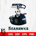 Seattle Seahawks Jason Voorhees 10 Svg Eps Dxf Png File, Digital Download