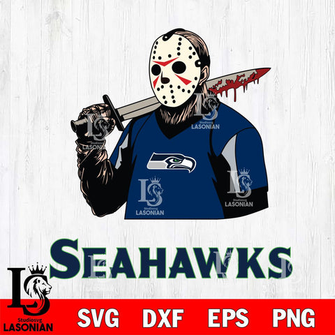 Seattle Seahawks Jason Voorhees 11 Svg Eps Dxf Png File, Digital Download