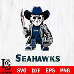 Seattle Seahawks Jason Voorhees 3 Svg Eps Dxf Png File, Digital Download