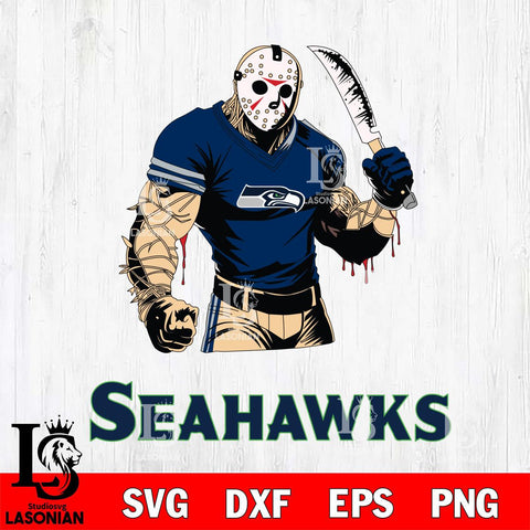 Seattle Seahawks Jason Voorhees Svg Eps Dxf Png File, Digital Download