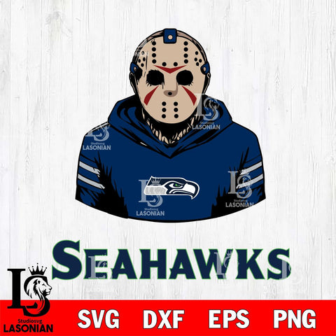 Seattle Seahawks Jason Voorhees 4 Svg Eps Dxf Png File, Digital Download