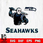 Seattle Seahawks Jason Voorhees 5 Svg Eps Dxf Png File, Digital Download