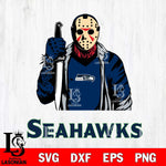 Seattle Seahawks Jason Voorhees 6 Svg Eps Dxf Png File, Digital Download