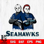 Seattle Seahawks Jason Voorhees 8 Svg Eps Dxf Png File, Digital Download