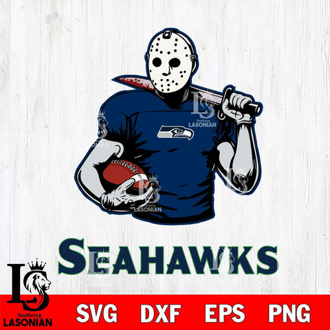 Seattle Seahawks Jason Voorhees 9 Svg Eps Dxf Png File, Digital Download