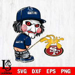 Seattle Seahawks Jigsaw Piss On San Francisco 49ers Svg Eps Dxf Png File, Digital Download, Instant Download