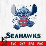 Seattle Seahawks Love Stitch, Svg Eps Dxf Png File, Digital Download