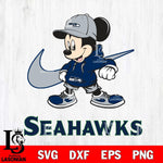 Seattle Seahawks Mickey Mouse NIKE, Svg Eps Dxf Png File, Digital Download