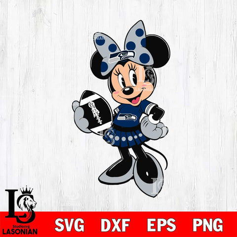 Seattle Seahawks Minnie Mouse Svg Eps Dxf Png File, Digital Download, Instant Download