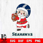 Seattle Seahawks Santa Claus Cute Svg Eps Dxf Png File,NFL Svg Files,Digital Download,Sublimation,Instant Download