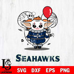 Seattle Seahawks Stitch Pennywise Halloween Svg Eps Dxf Png File, Digital Download, Instant Download