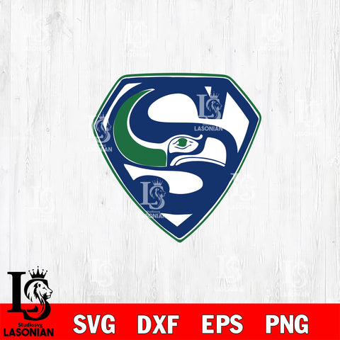 Seattle Seahawks Superman Svg Eps Dxf Png File, Digital Download ,Instant Download, Cricut File