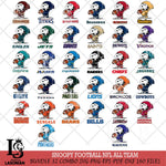 Snoopy Football NFL Svg Eps Dxf Png File, NFL svg , Digital Download , Instant Download, Cricut File