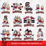 South Carolina Gamecocks Bluey & Bingo Bundle 12 SVG Svg Eps Dxf Png File, Bundle NCAA svg, Digital Download, Instant Download