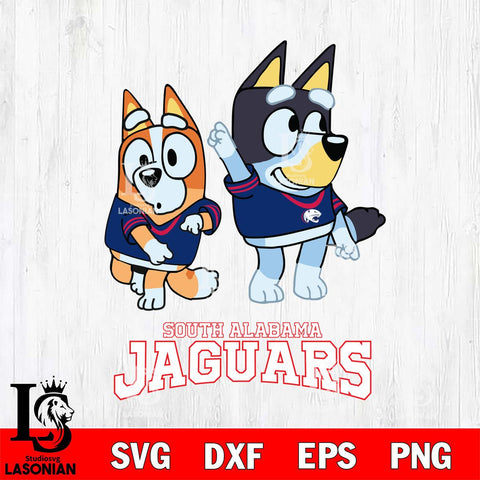 South Alabama Jaguars Bluey Chilli Mode Dance Svg Eps Dxf Png File, Digital Download, Instant Download